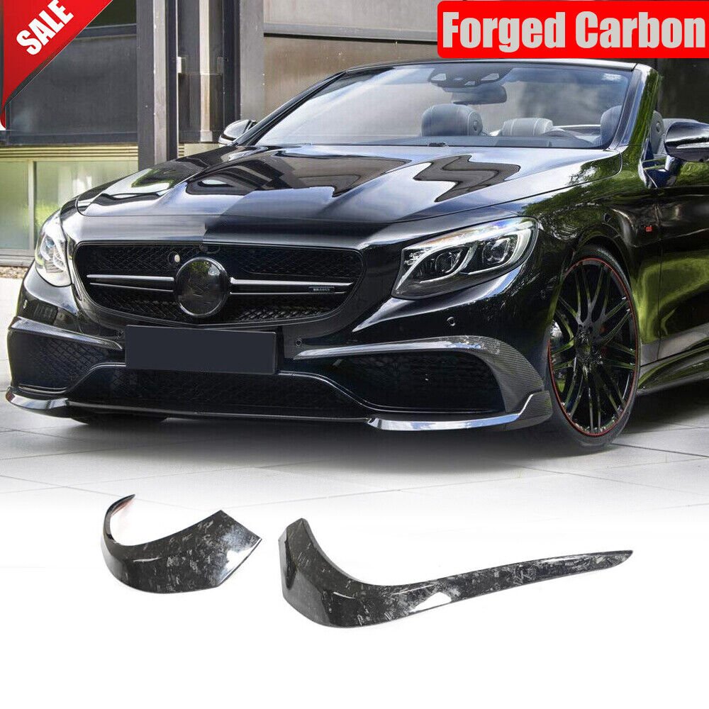 For Benz C217 S500 S550 Coupe 14-17 Forged Carbon Front Bumper Splitters Lip Fin
