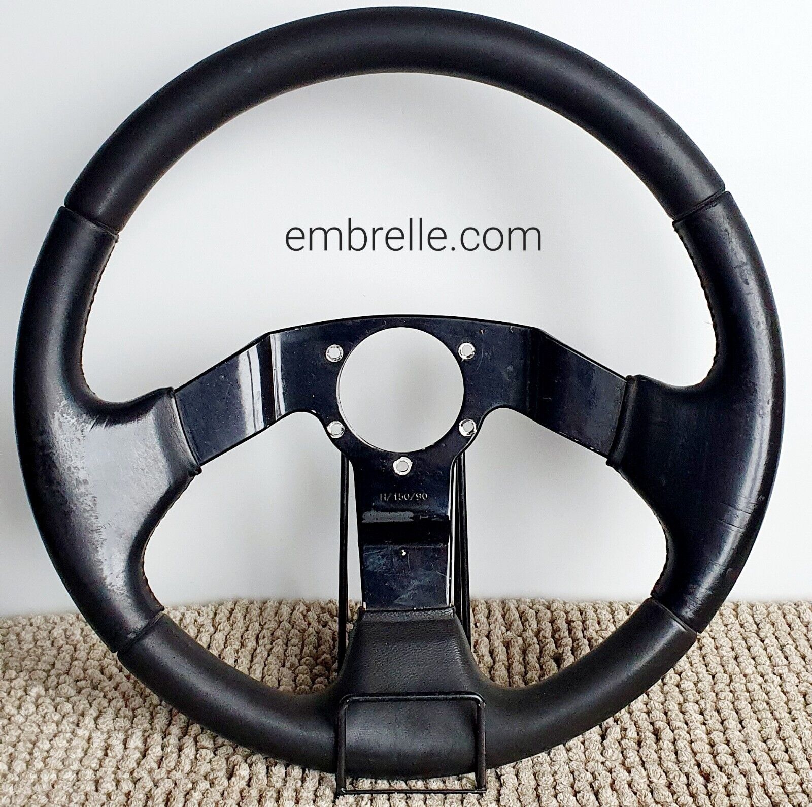 RENAULT 19 5 GT Turbo R21 Clio volant leather steering wheel 365mm VERY RARE OEM