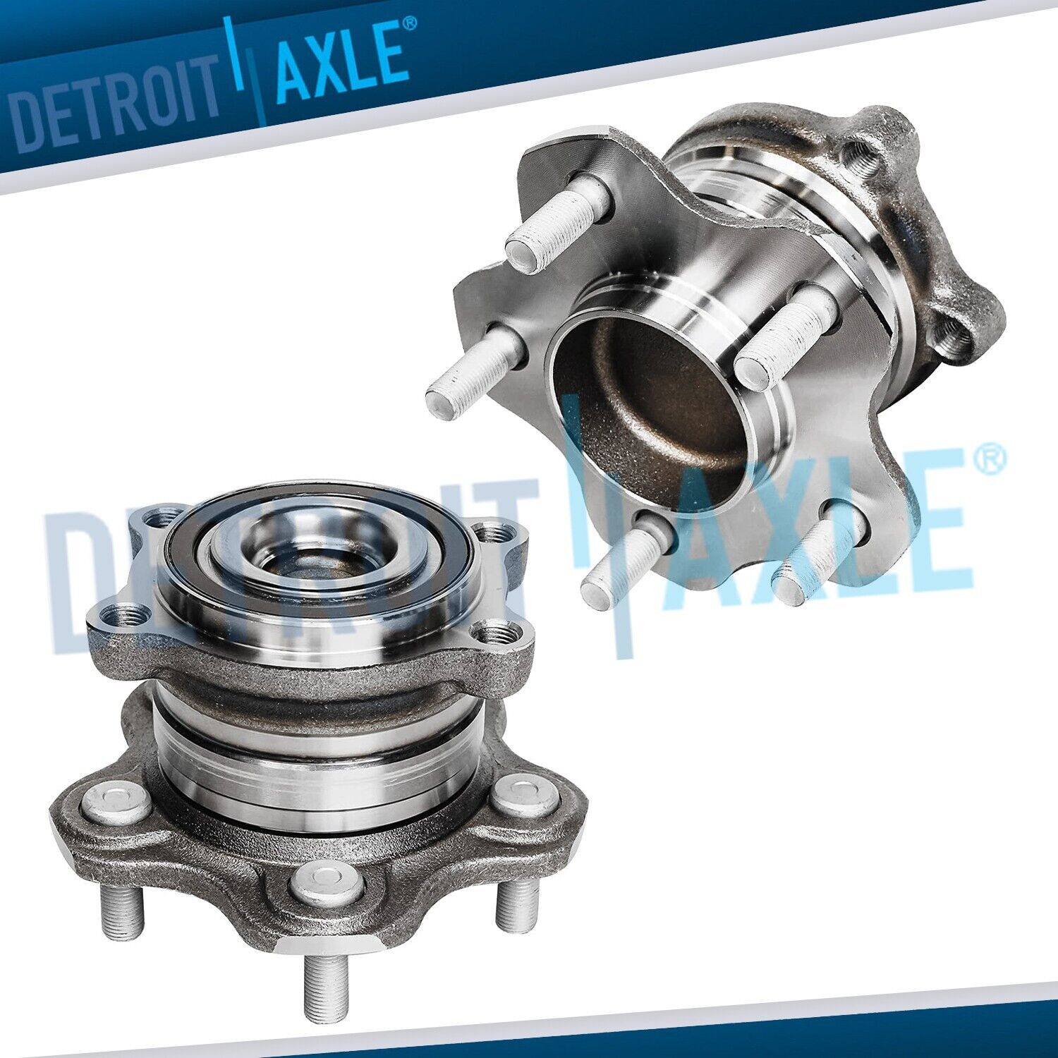 FWD REAR Wheel Bearing and Hubs Set for Nissan Altima Maxima Pathfinder Murano