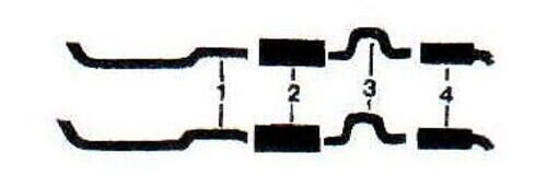 1974 BUICK ELECTRA DUAL EXHAUST SYSTEM, ALUMINIZED WITH RESONATORS, 455 ENGINES