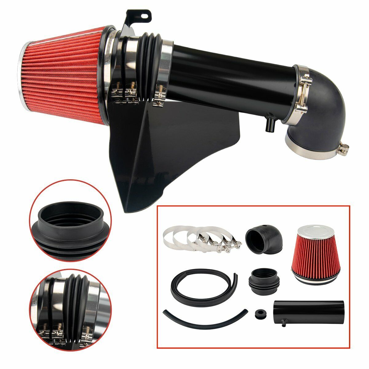 For 300C/Charger/SRT8 05-10 5.7L 6.1L V8 Black Air Intake + Heat Shield & Filter