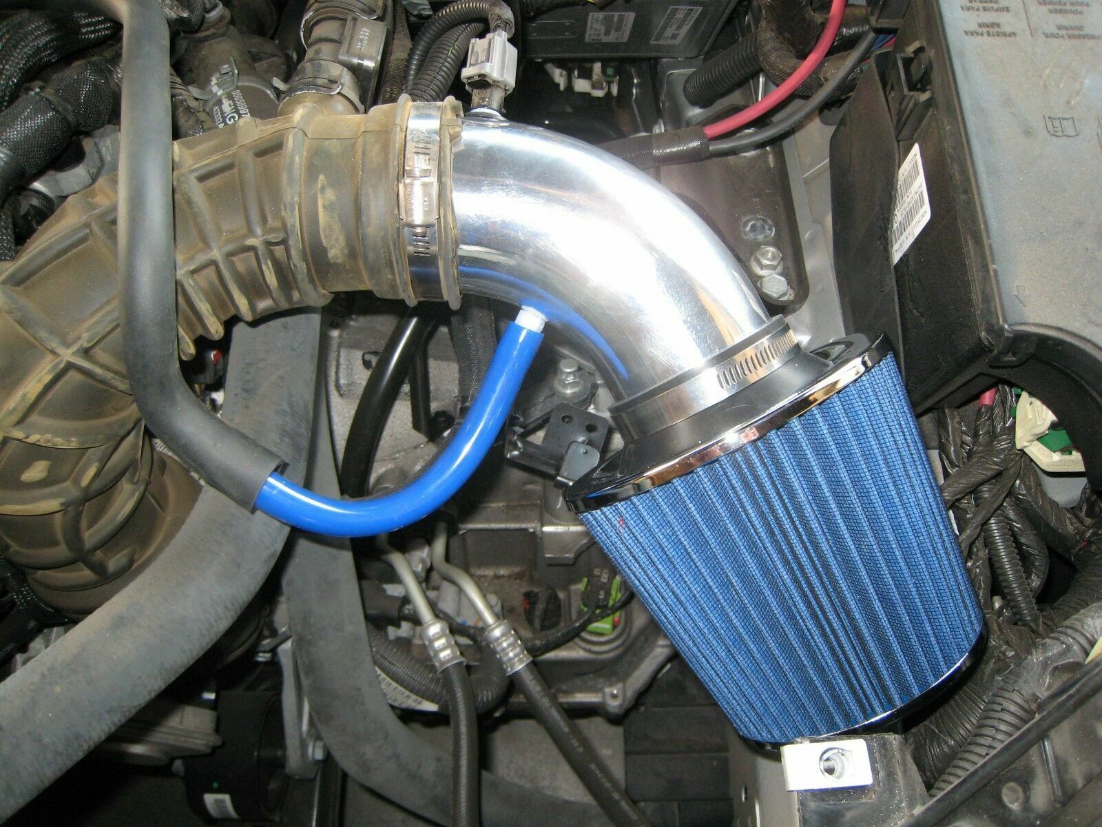 BCP BLUE 11-13 Chrysler 200 2.4L L4 Short Ram Racing Intake Kit+ Filter
