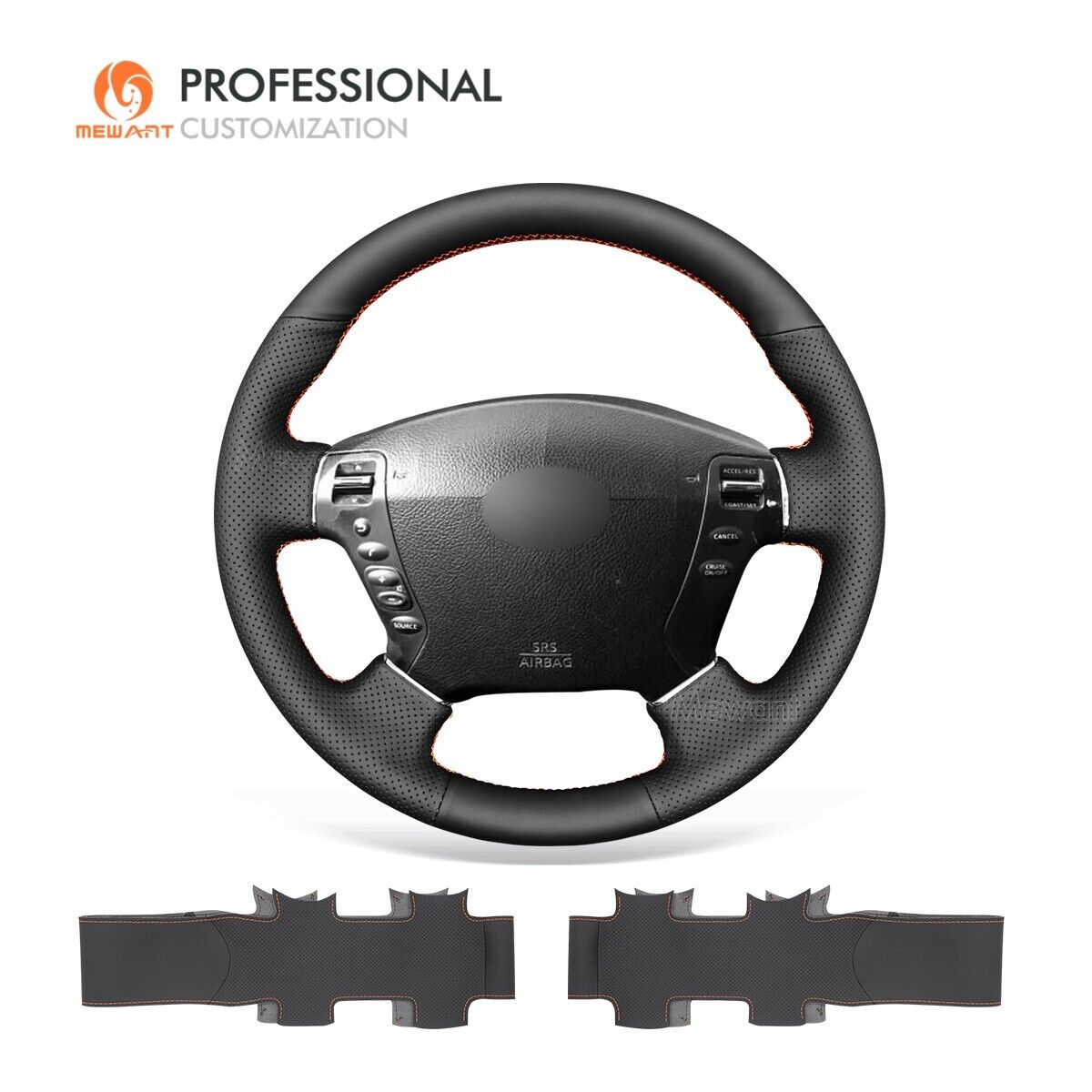MEWANT Custom PU Leather Steering Wheel Cover for Nissan Fuga Cima Infiniti M35