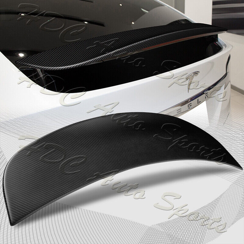 For 2016-2022 Tesla Model X OE-Style Matt Carbon Fiber Rear Trunk Spoiler Wing
