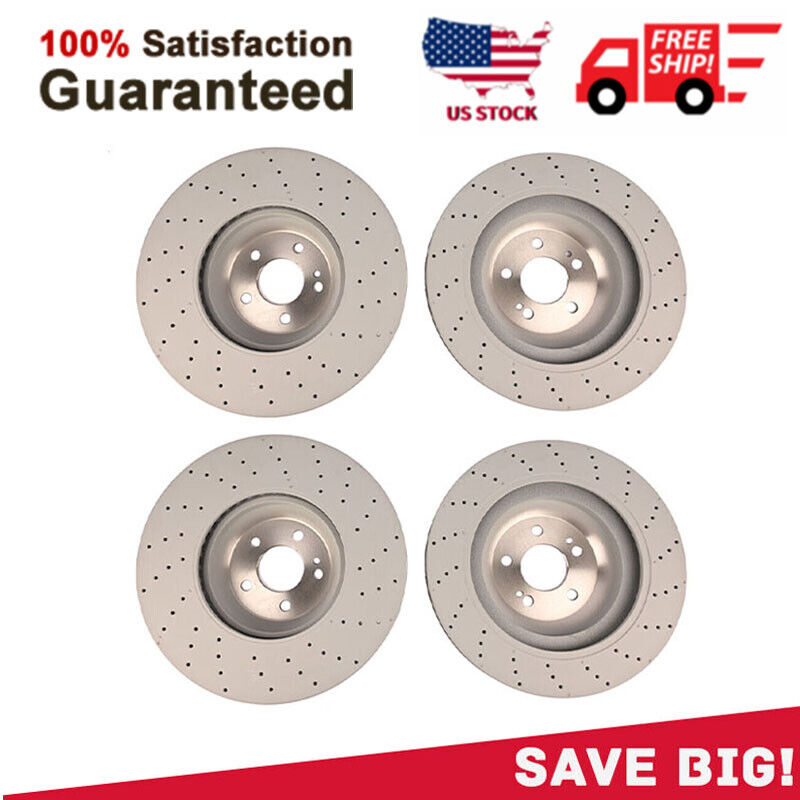 For Mercedes W222 S550 S550e Turbo Set of Front & Rear Brake Disc Rotors Hot New