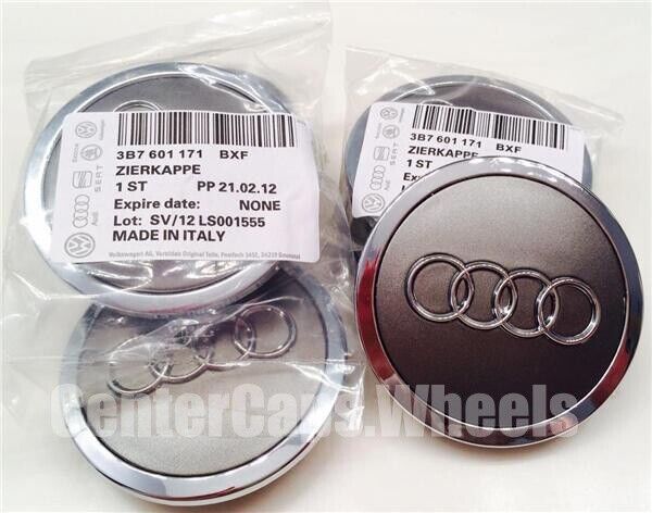 (SET OF 4) 2002-2019 Audi WHEEL CENTER CAPS FITS NEARLY ALL MODELS 4B0601170A
