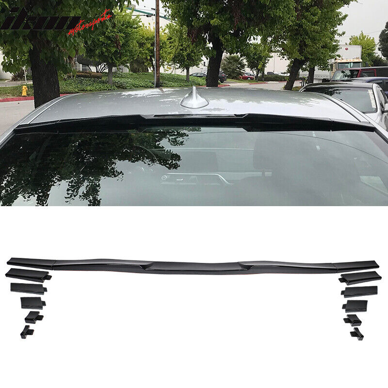 Universal Adjustable Car Top Roof Spoiler Wing Rear Window Visor ABS Gloss Black