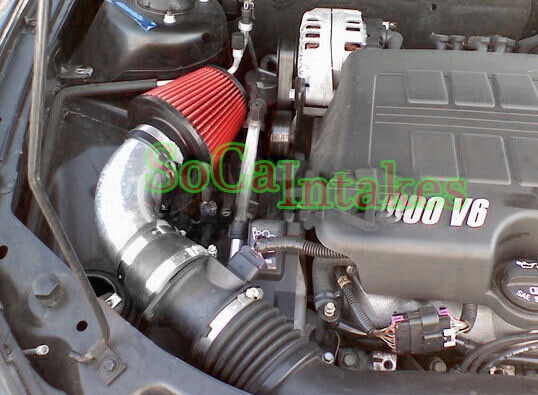 Black Red Air Intake kit & Filter For 2005-2010 Pontiac G6 3.5L 3.6L 3.9L V6