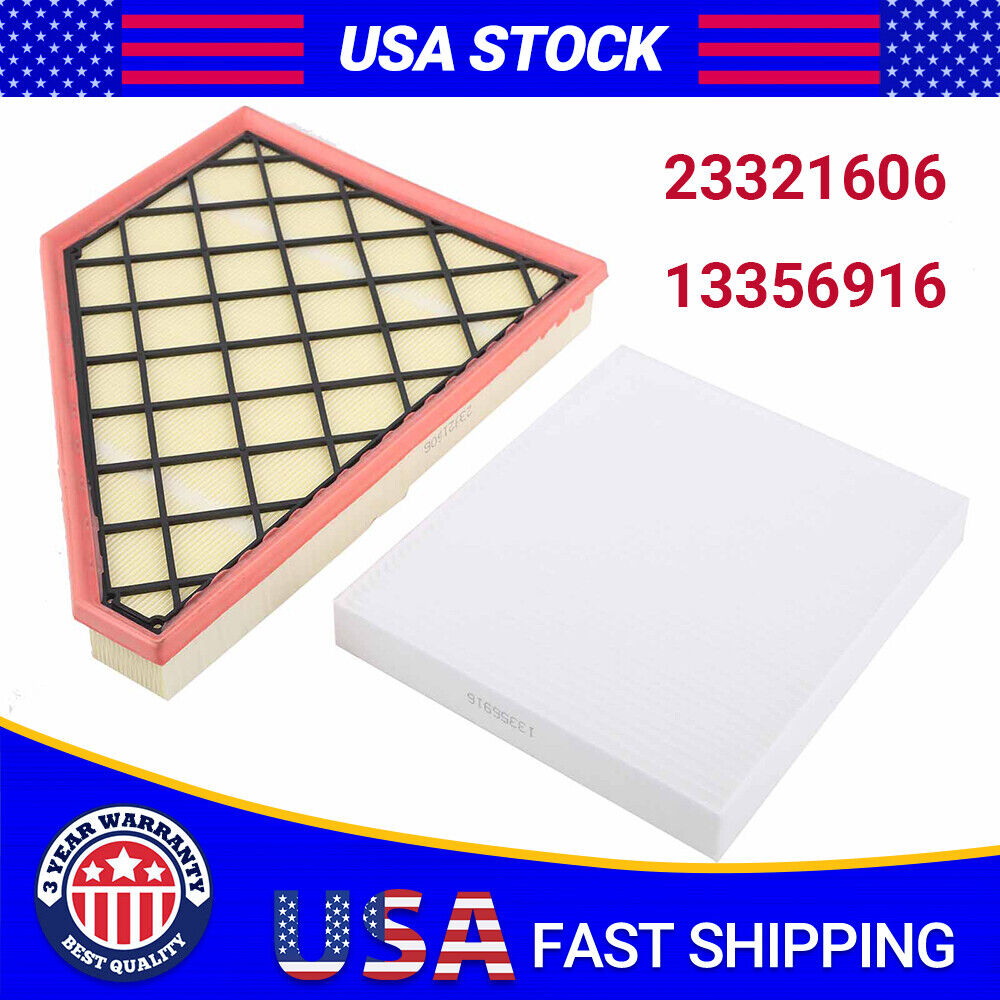 Premium Combo Engine&Cabin Air Filter For GMC Acadia 2017-23 BUICK Enclave 20-23