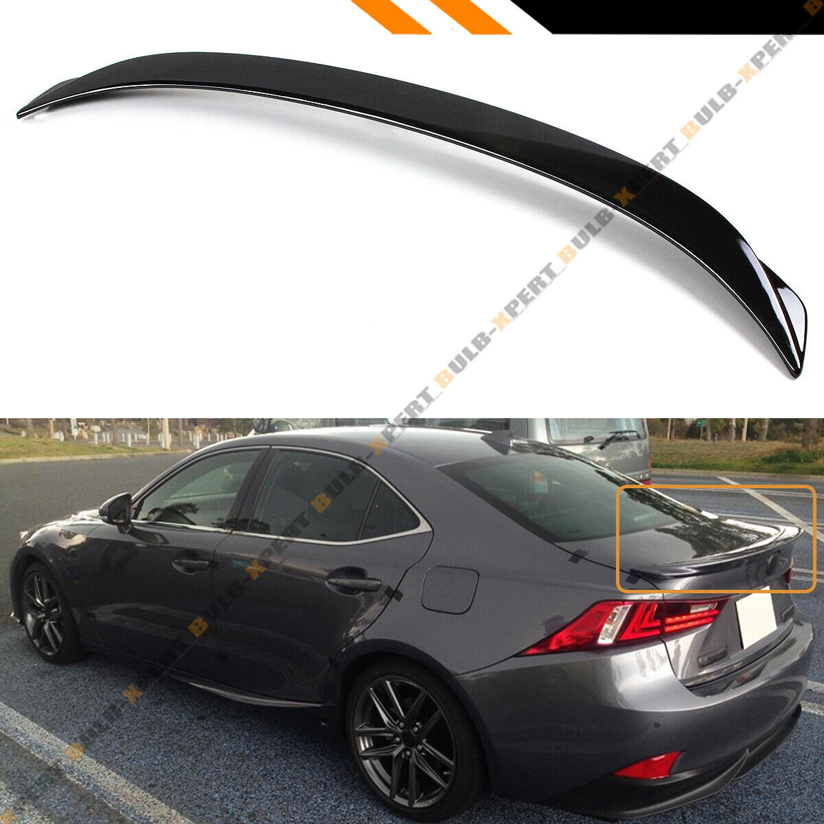 FOR 14-20 LEXUS IS200t IS250 IS350 F SPORT STYLE GLOSS BLACK TRUNK SPOILER WING