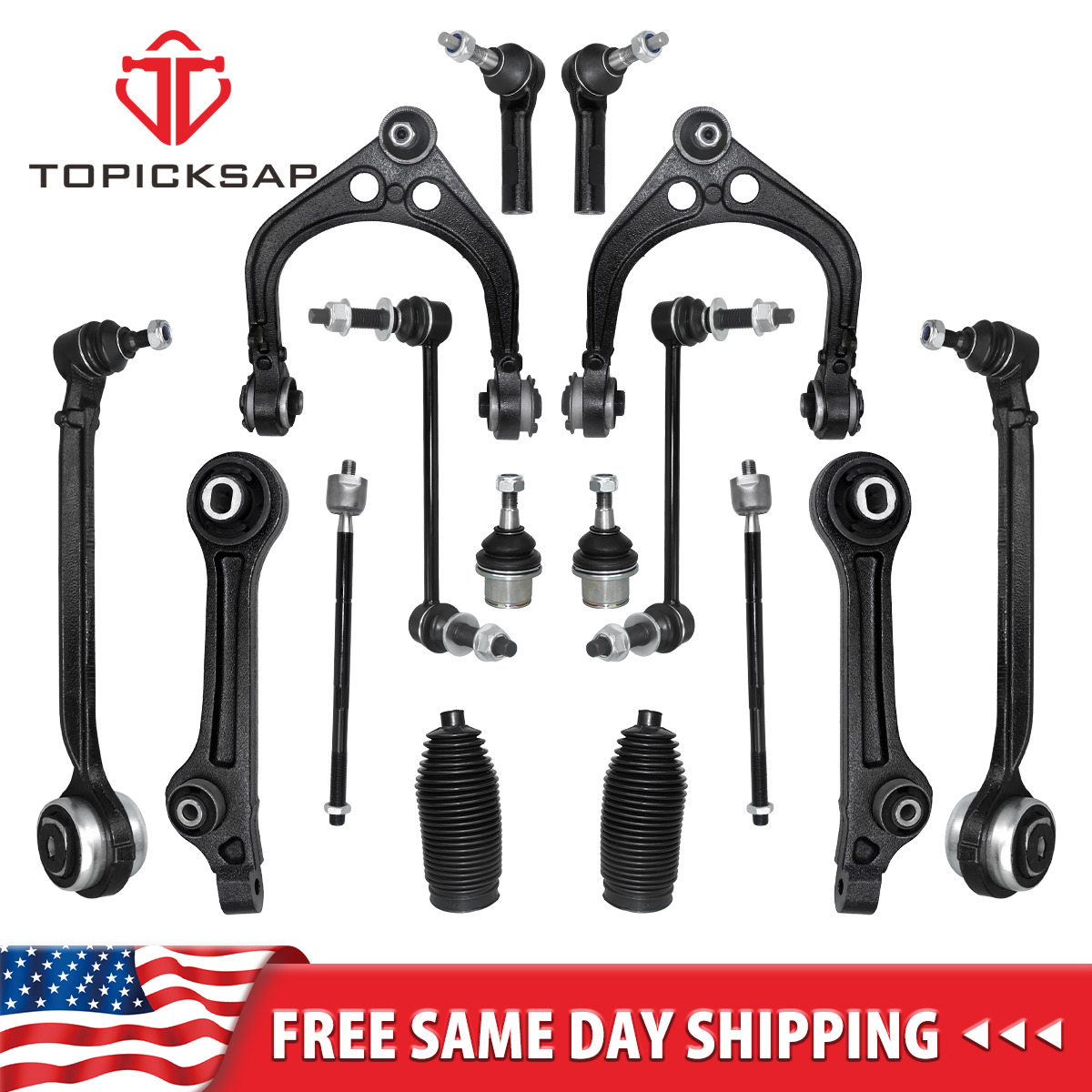 For 11-14 Dodge Charger Challenger 300 Front 16 Pc Control Arms Suspension Kit
