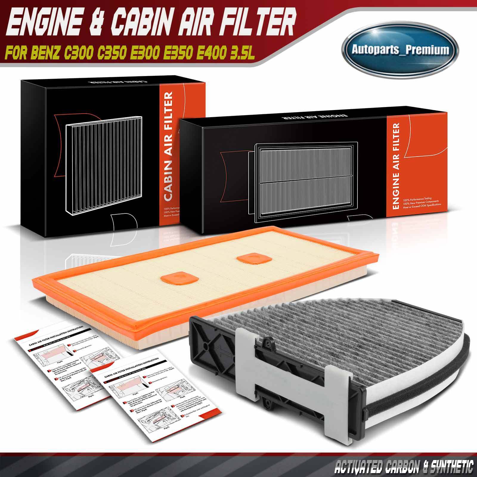 Engine & Cabin Air Filter for Mercedes-Benz C300 C350 E300 E350 E400 3.5L