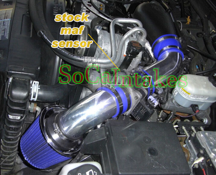 Blue Cold Air Intake System Kit & Filter For 1996-2005 GMC Jimmy 4.3L V6
