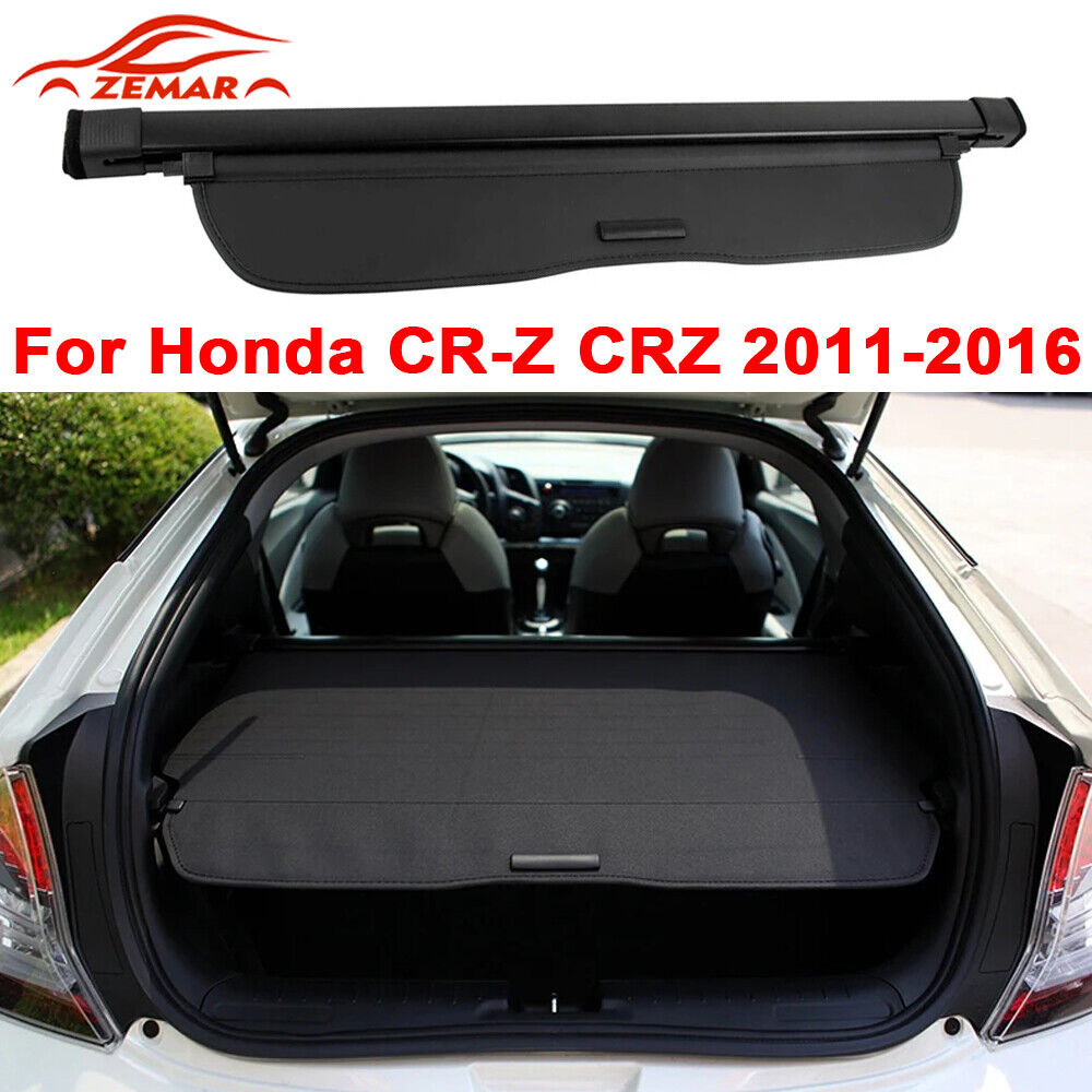 Car Rear Trunk Cargo Cover For Honda CR-Z 2011-2016 Security Shade Shield Black