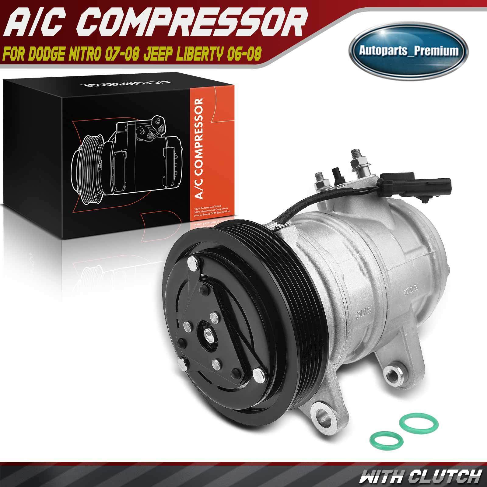 New AC Compressor with Clutch for Dodge Nitro 2007-2008 Jeep Liberty 2006-2008