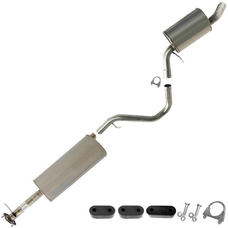 Exhaust Kit + hangers bolts compatible with 02-05 Trailblazer Envoy Ascender