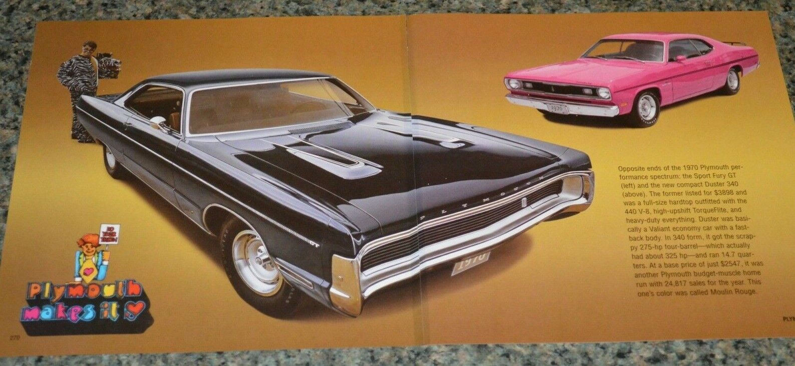 ★★1970 PLYMOUTH SPORT FURY GT / DUSTER 340 PICTURE FEATURE PRINT 70 MOPAR★★8