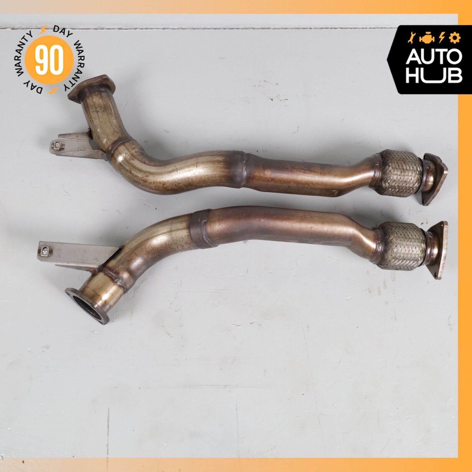 Bentley Continental Flying Spur 6.0L Exhaust Downpipe Left & Right Side Set 58k