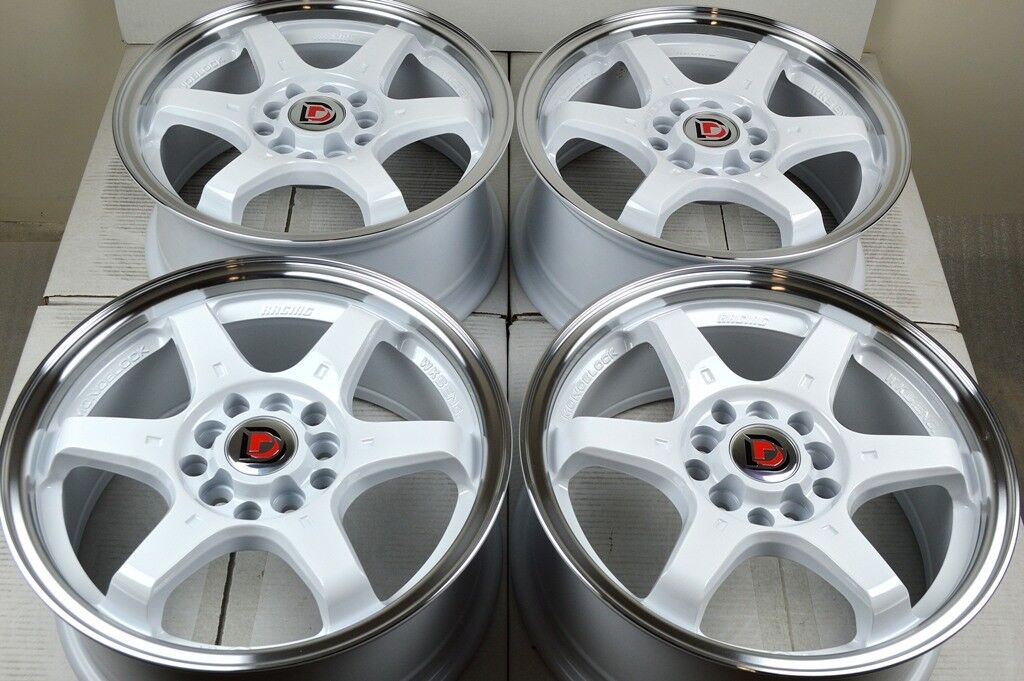 17 white Wheels Rims TSX tC iM FRS Prelude Civic Forester xB Camry 5x100 5x114.3