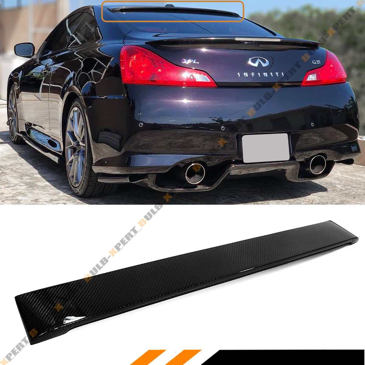 FITS FOR INFINITI G37 2 DR COUPE REAL CARBON FIBER REAR ROOF SPOILER VISOR WING