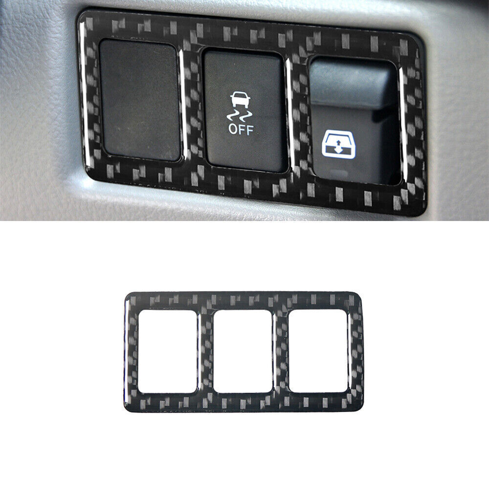 Carbon Fiber Dashboard Switch Button Panel Trim Cover For Toyota Tundra 2007-13