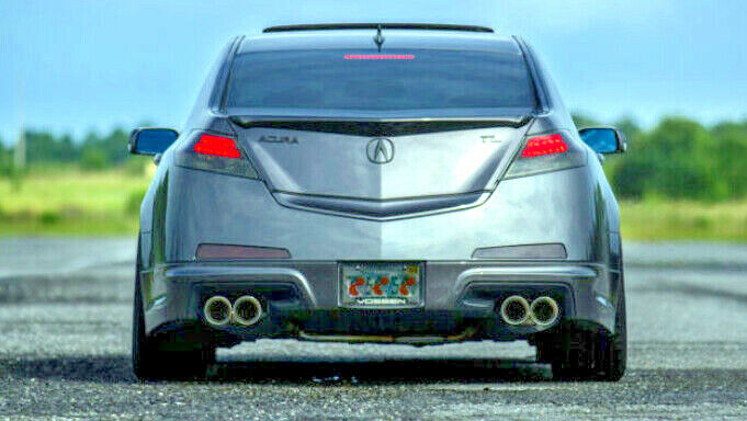 STAINLESS STEEL DUAL EXHAUST TIPS 4.0 2.5 FOR ACURA 04-08 TLS 09-11 TL 12-14 TL