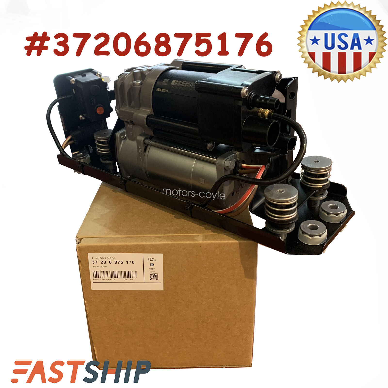 OEM 37206875176  Air Suspension Compressor Pump For BMW 740Li 750Li 760Li 550i