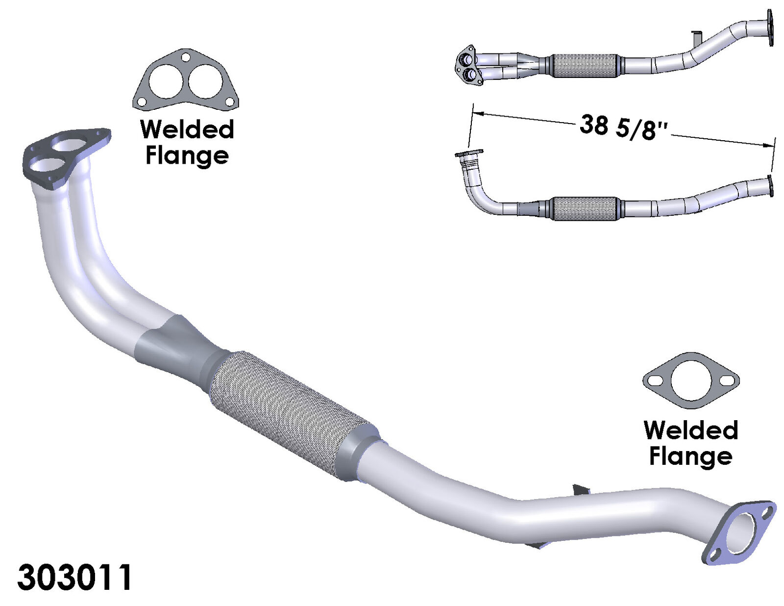 Exhaust Pipe for 1991-1992 Eagle Talon