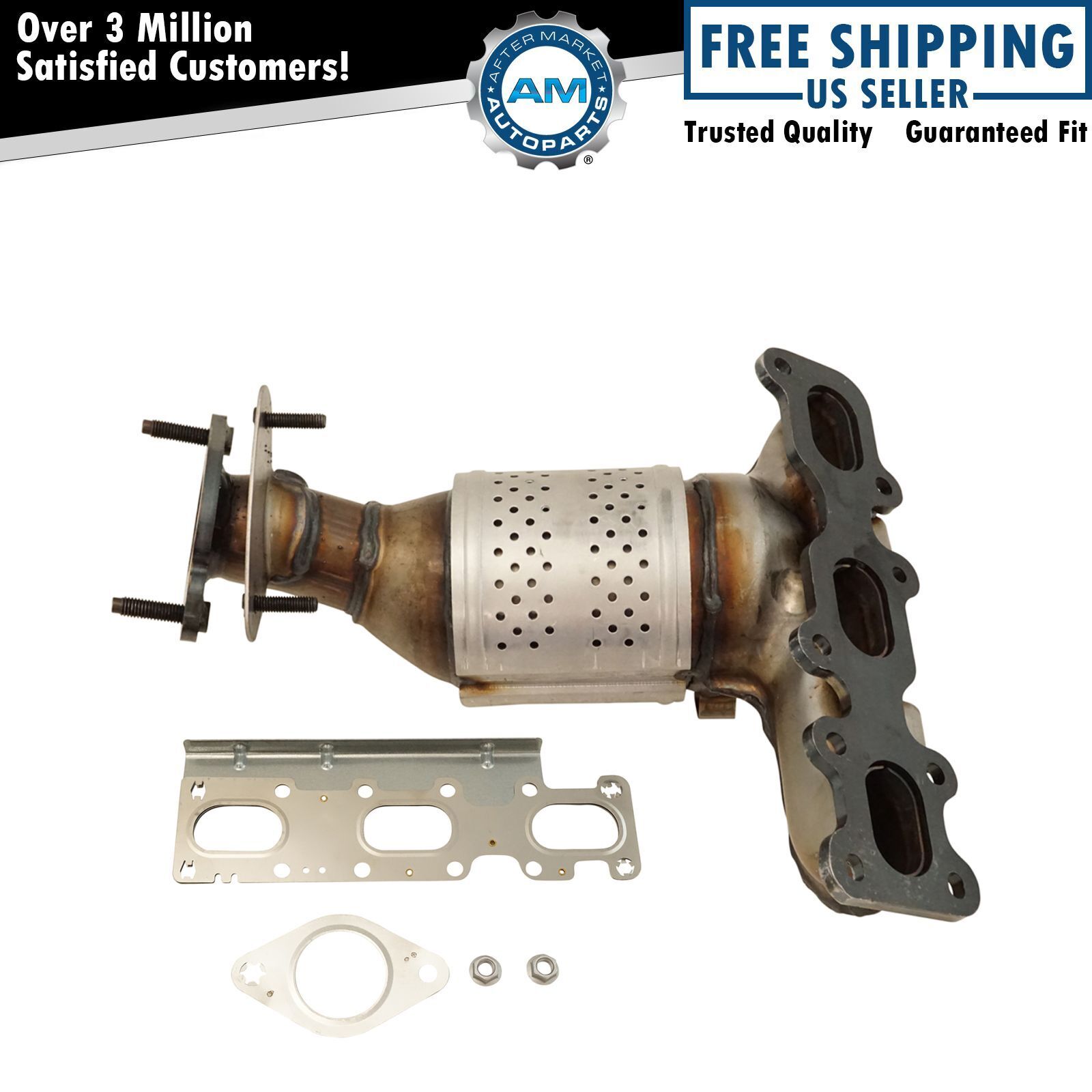 Exhaust Manifold with Catalytic Converter Gasket & Hardware LH for Ford Lincoln