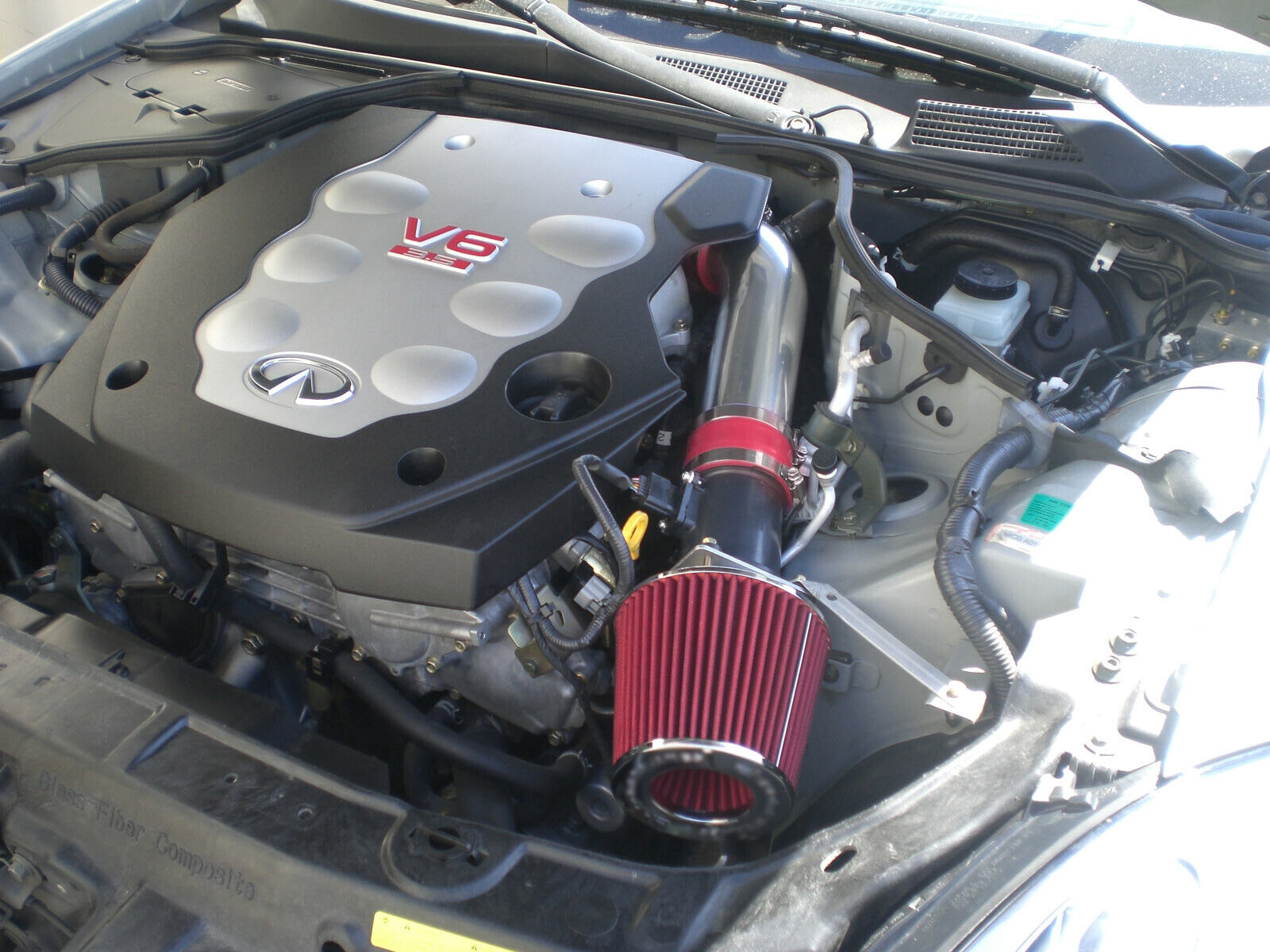AIR INTAKE FILTER KIT FOR 2003-2006 NISSAN 350Z INFINITI G35 3.5L V6 RED