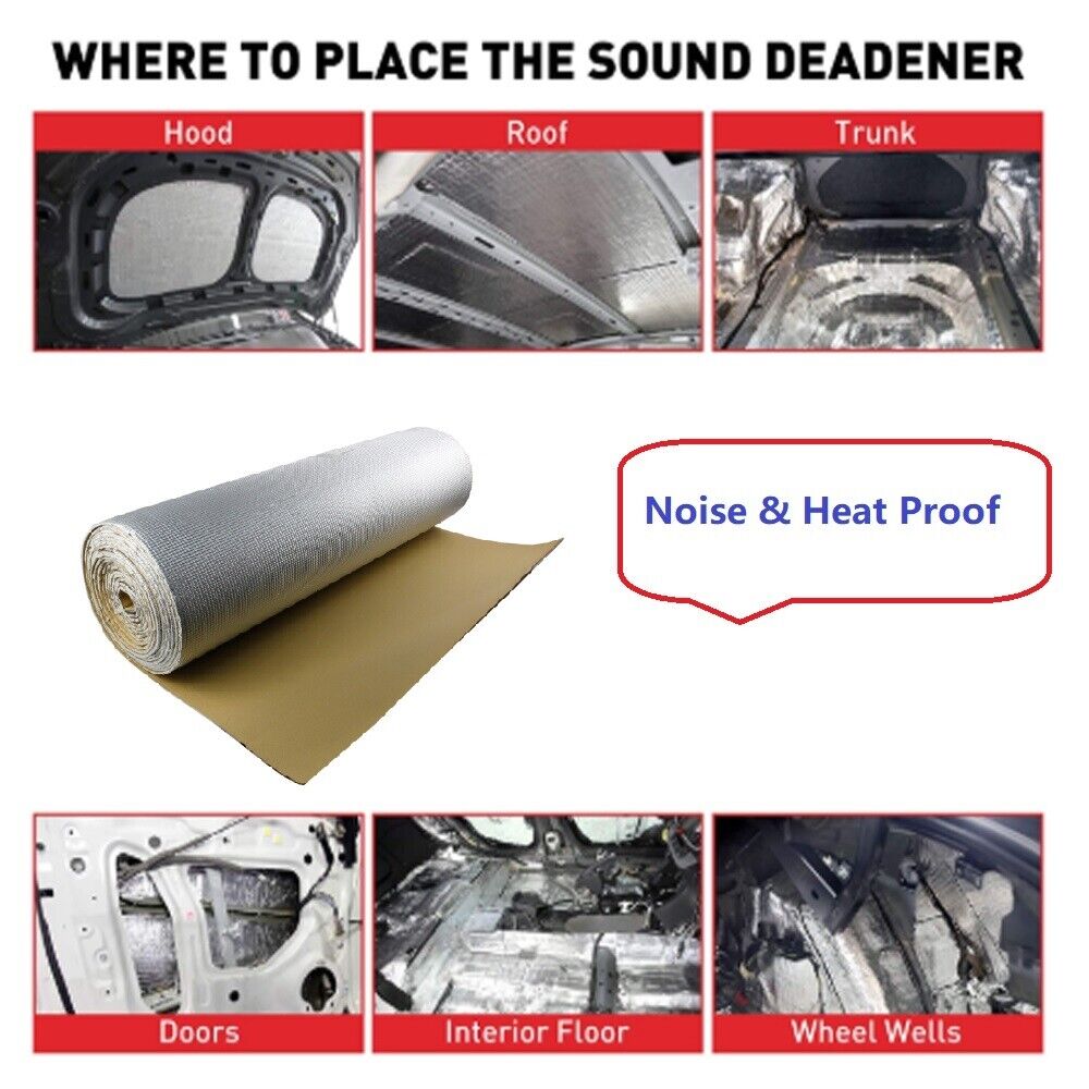 108\'\'x39\'\' Sound Deadener Dampening Insulation Heat Barrier Noise Insulation