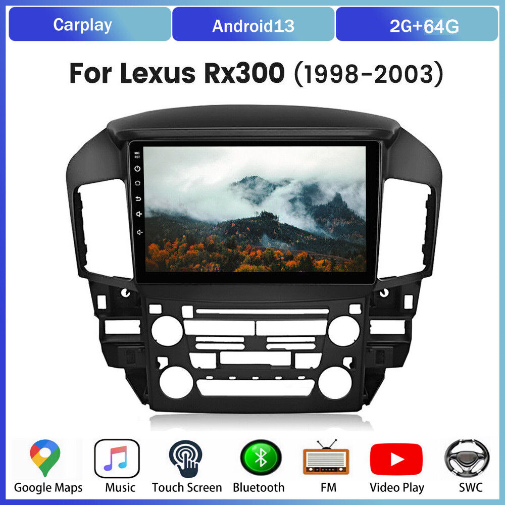 2+64G For Lexus Rx300 1998-2003 Android 13 Car Stereo Radio Carpaly GPS BT WiFi
