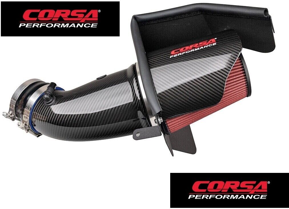 Corsa CF cold air intake kit/red filter supercharged 2017-23 Charger Hellcat