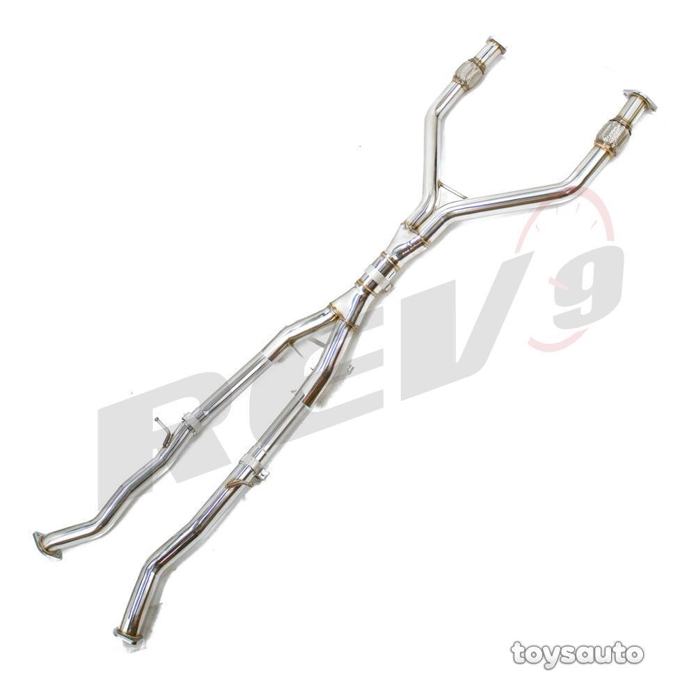 Rev9 Stainless Catback Y pipe Exhaust *No Muffler* for Q60 Q50 3.7L V6 14-16