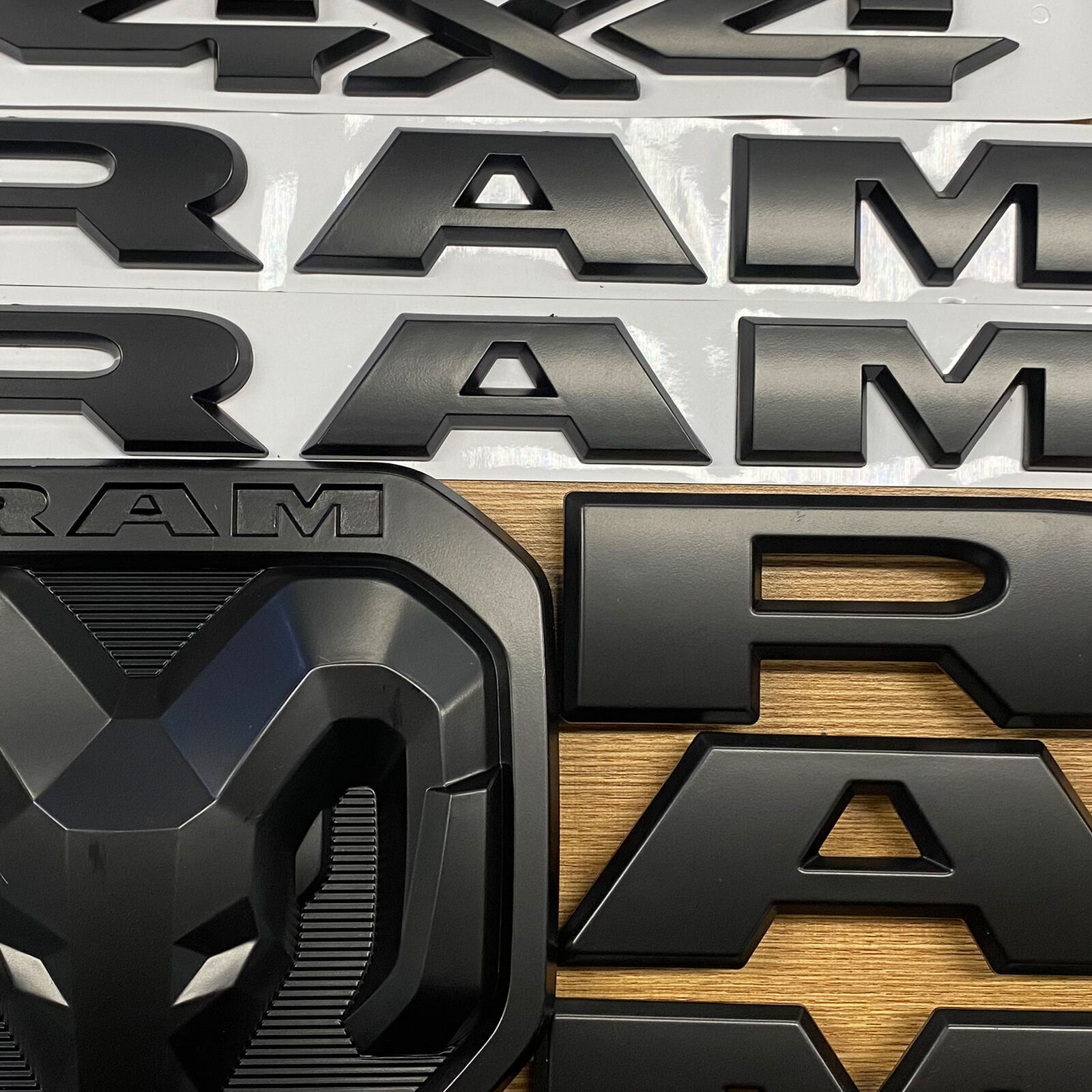 Door / Grille / Rear Tailgate Rams Head /4x4 Emblem Badge For Ram 1500 2019-2023