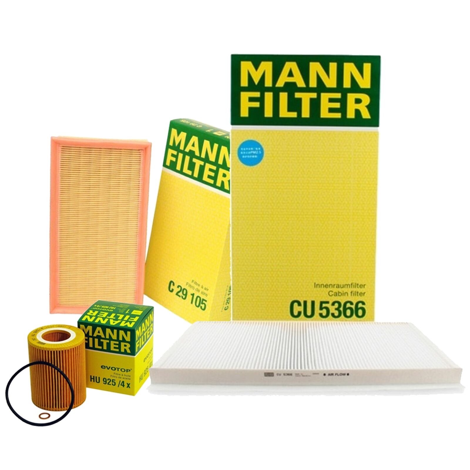 Mann Oil Air Paper Cabin Filter Service Kit For BMW E53 X5 M54 N62 L6 V8 01-06
