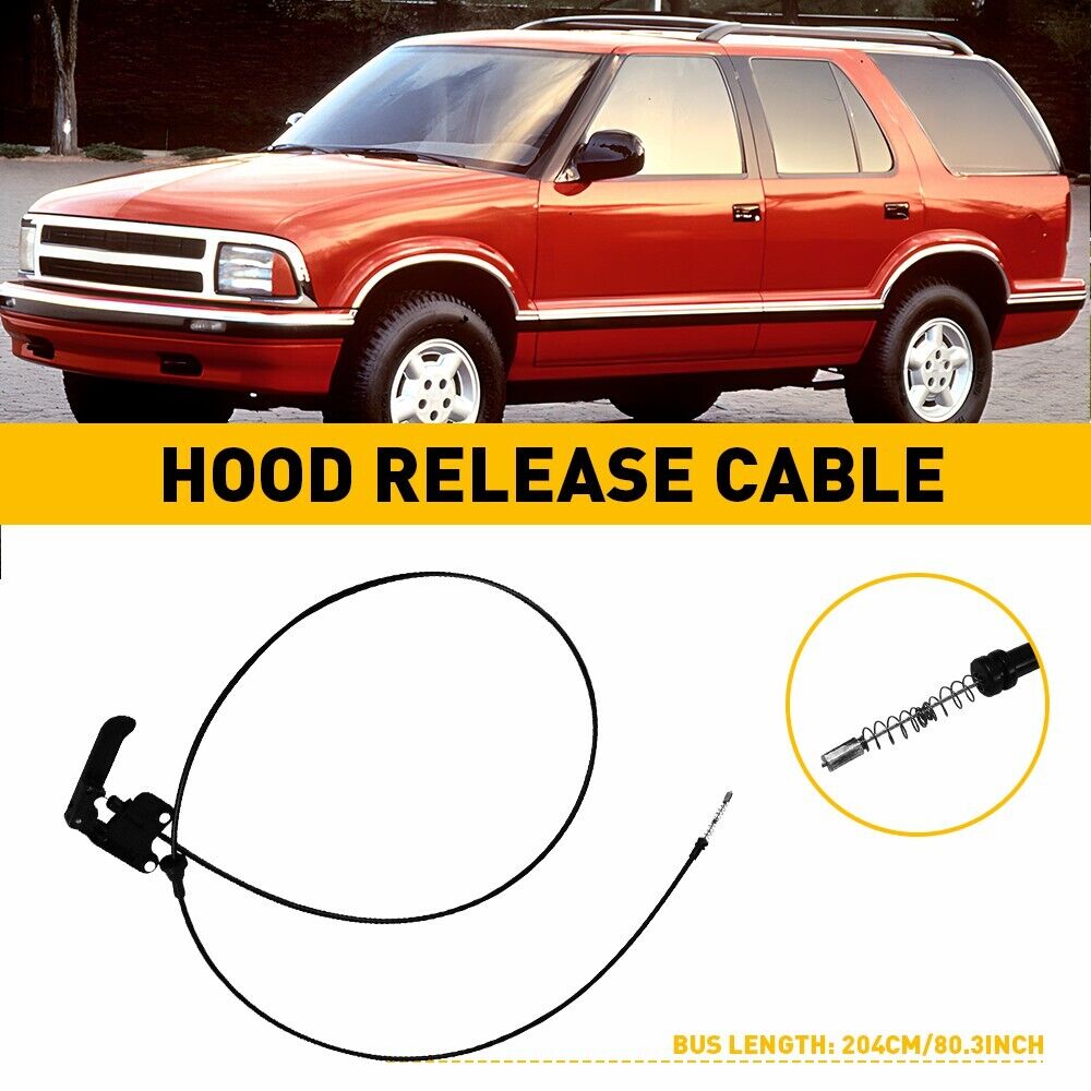 HOOD LATCH RELEASE CABLE WITH HANDLE 912-001 For GMC S10 BLAZER S15 JIMMY SONOMA