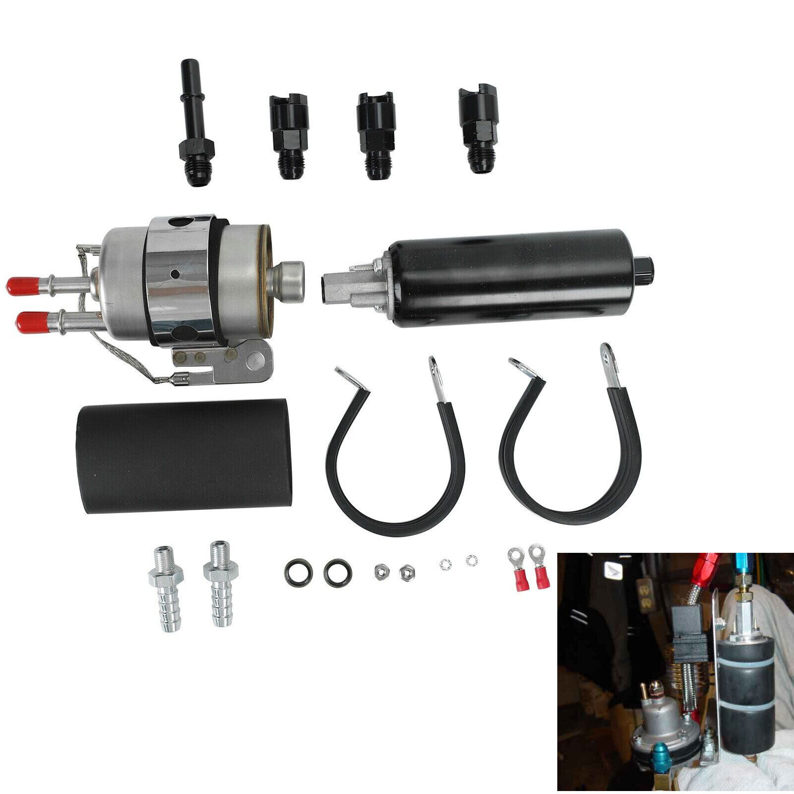 LS Fuel Filter & Regulator EFI Fuel Pump Kit Walbro Returnless -6AN Engine Swap
