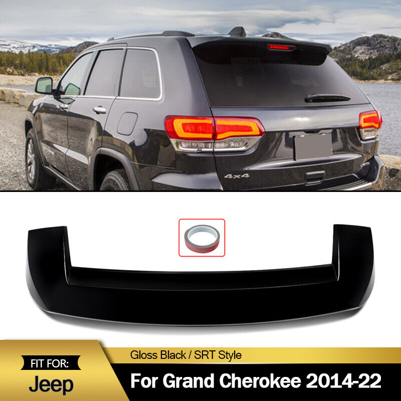 For 2014-2022 Jeep Grand Cherokee SRT WK2 Rear Roof Spoiler Top Wing Gloss Black