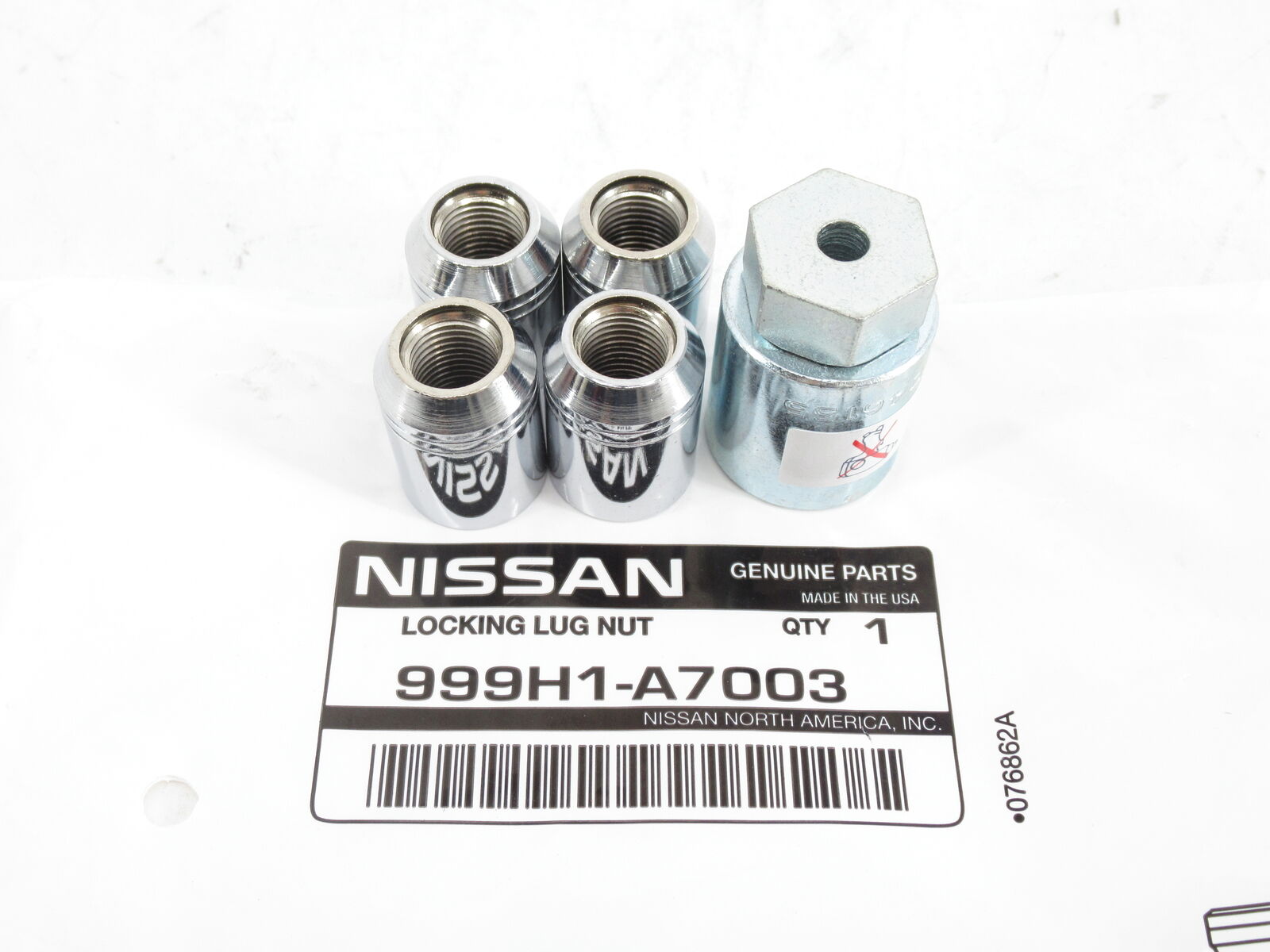Genuine OEM Nissan Infiniti 999H1-A7003 Security Wheel Lock Lug Nut Set