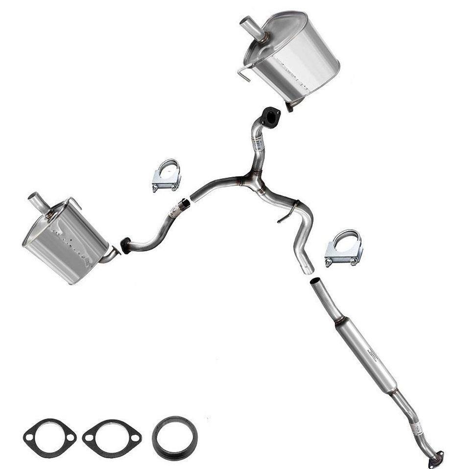 Resonator Mufflers Exhaust System Kit  compatible with : 2006-09 Outback 2.5L