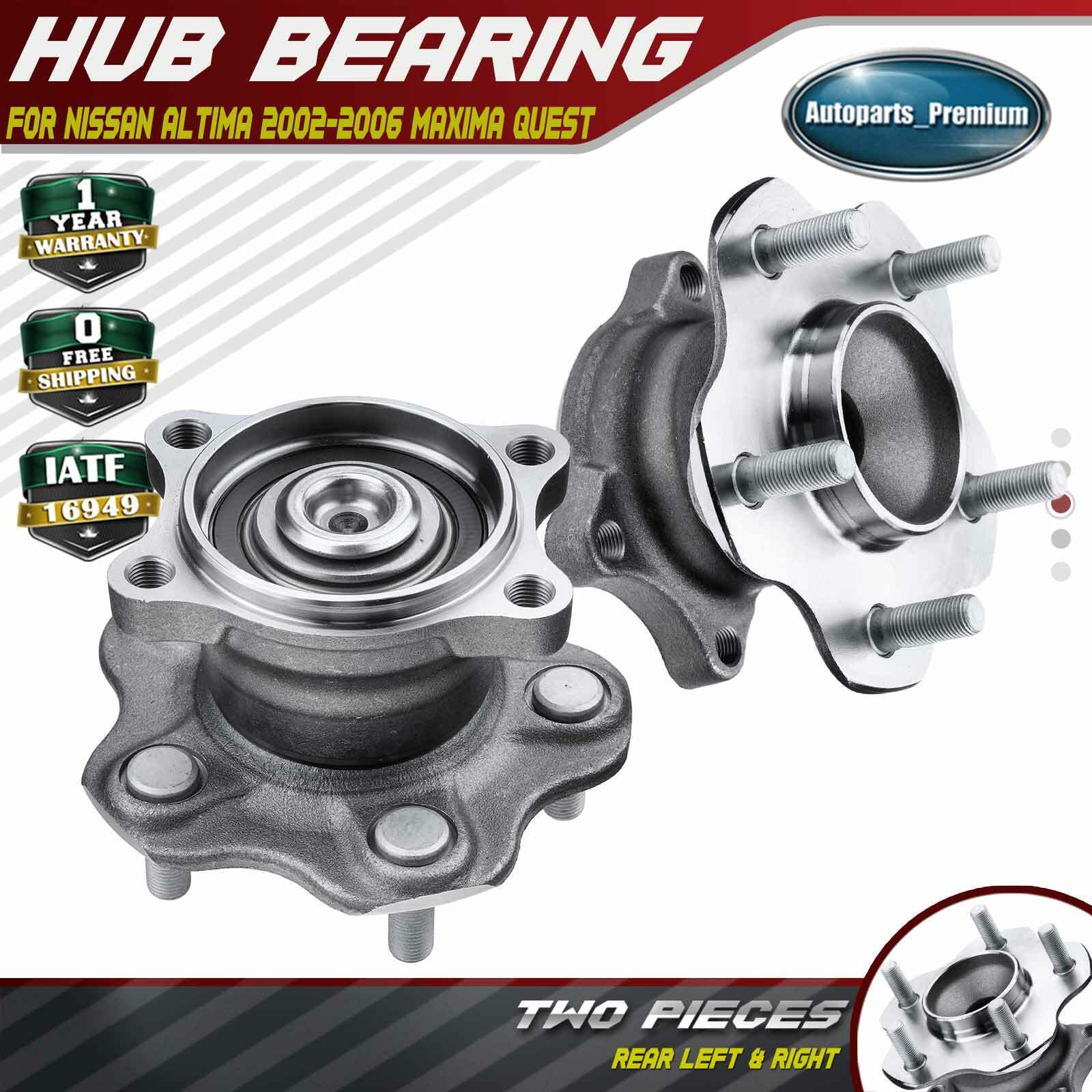 Rear LH & RH Wheel Bearing Hub Assembly for Nissan Altima 2002-2006 Maxima Quest