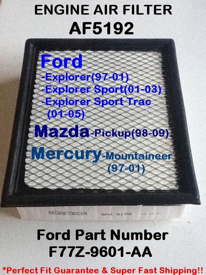 Ford Mazda Mercury Quality Air Filter Explorer 97-01, Pickup 98-09... AF5192 ^o^