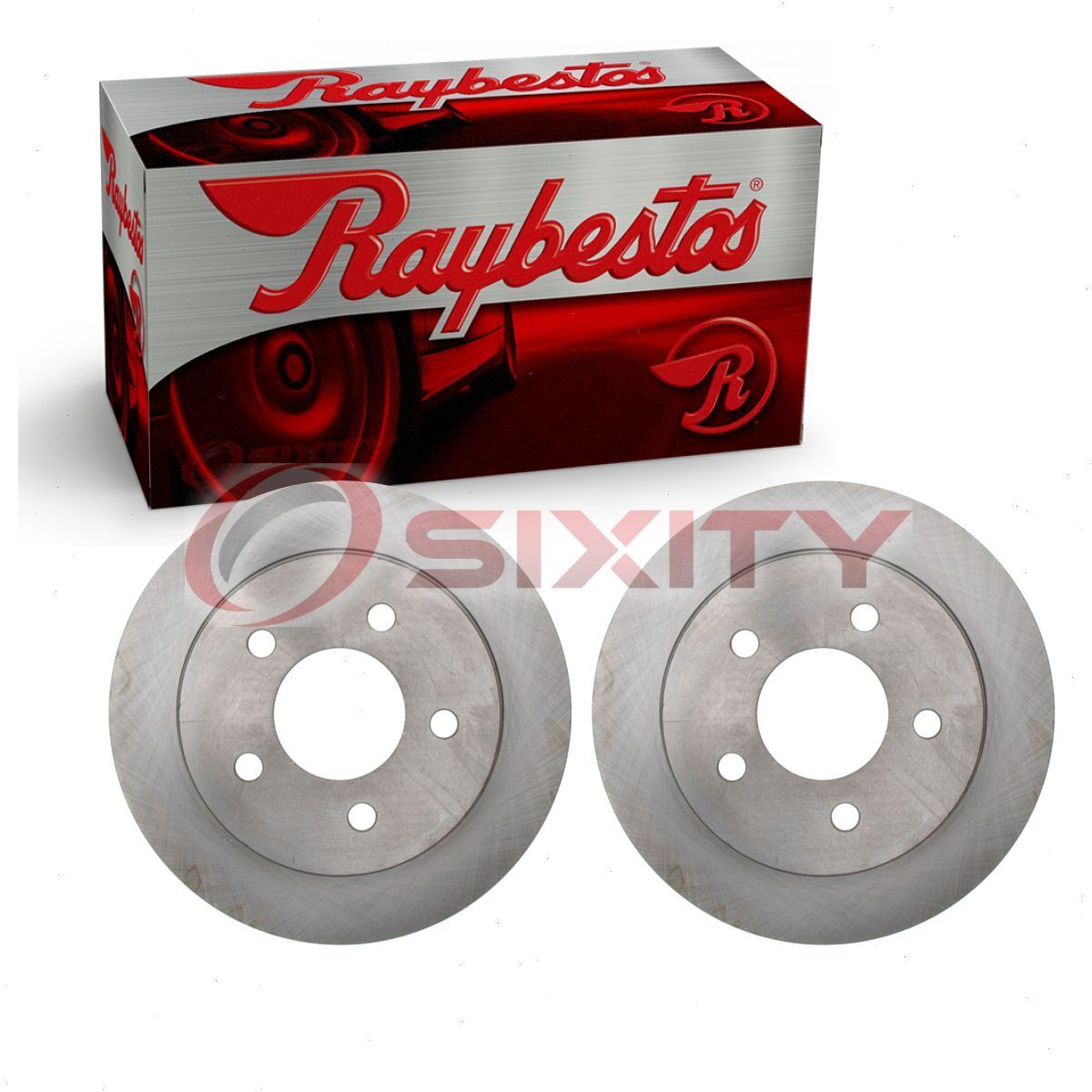 2 pc Raybestos R-Line Rear Disc Brake Rotors for 1991-1992 Lincoln Mark VII zo