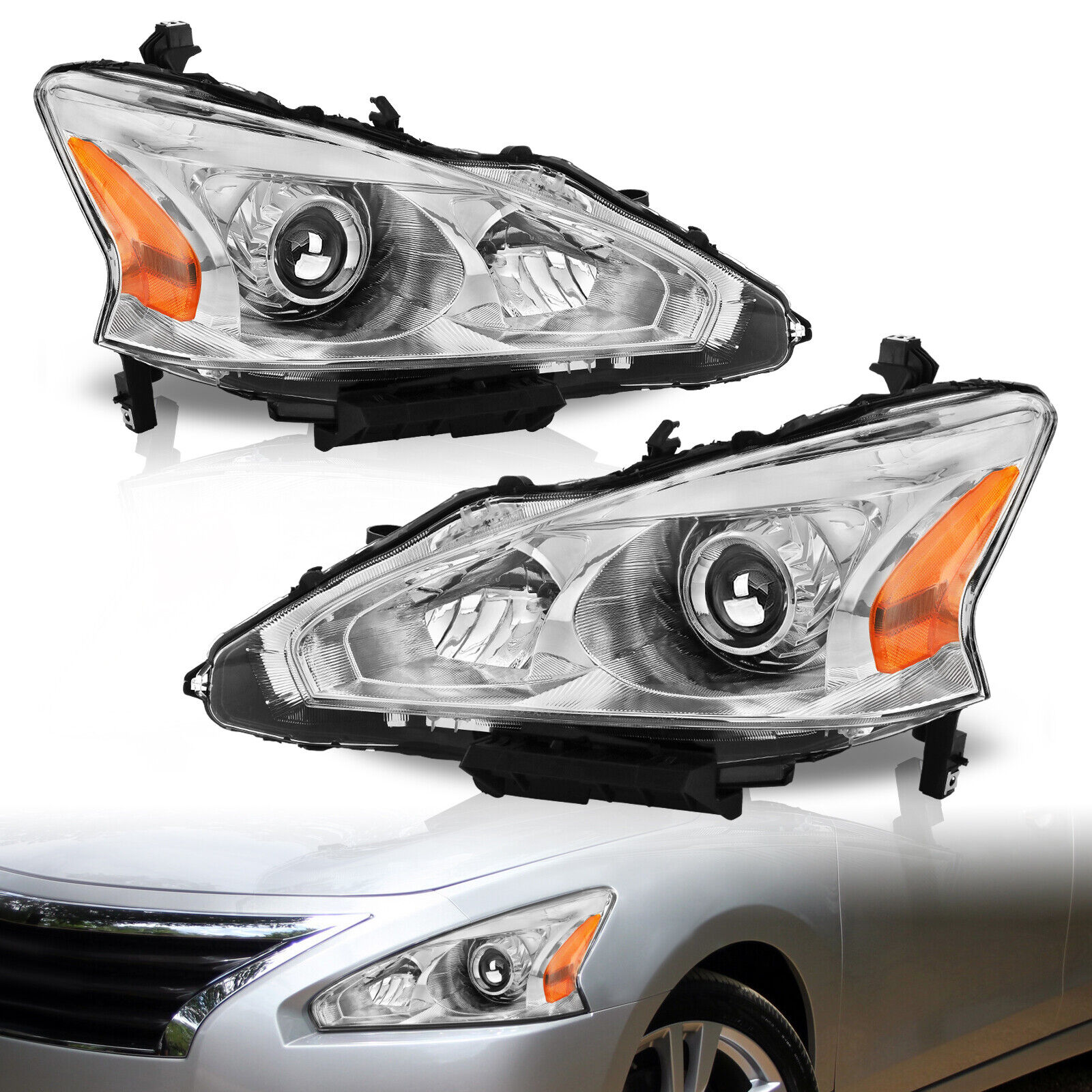 Headlight Assembly Fit For 2013 2014 2015 Nissan Altima S/SL/SV Sedan Left+Right