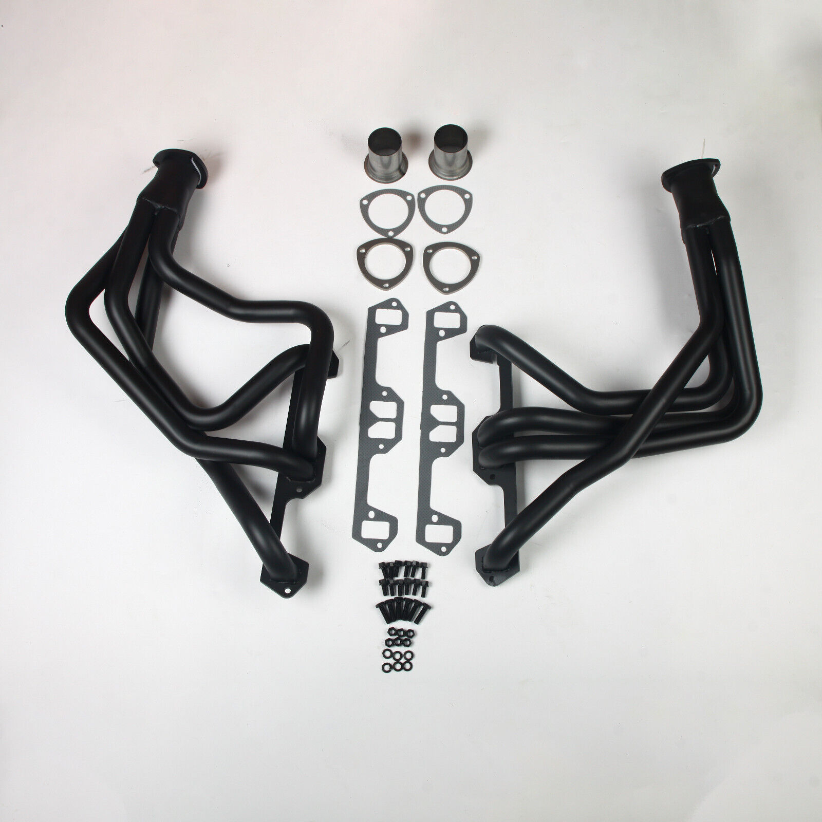 LONG TUBE HEADER Fits 1972-1974 Dodge D150 D250 W150  Plymouth 2WD & 4WD Black