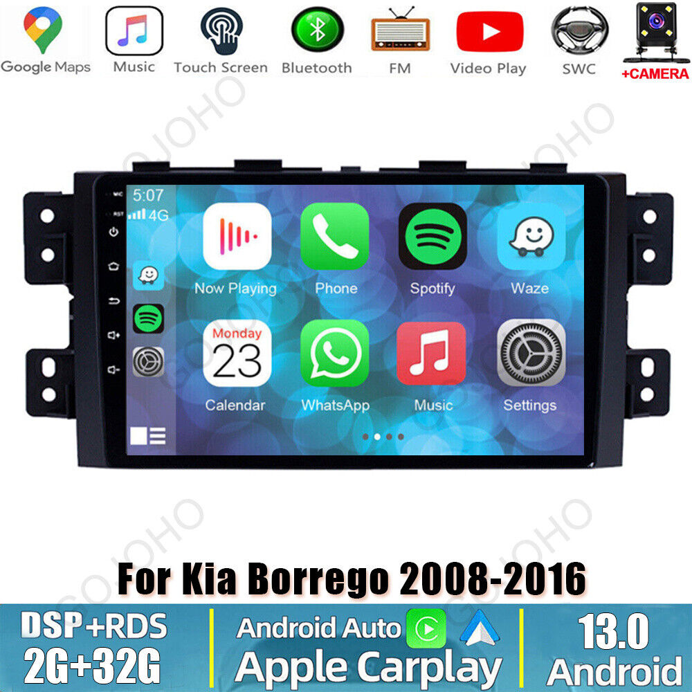 Android 13 Car Player Radio GPS Navi Wifi For Kia Borrego Mohave 2008-16 2+32GB