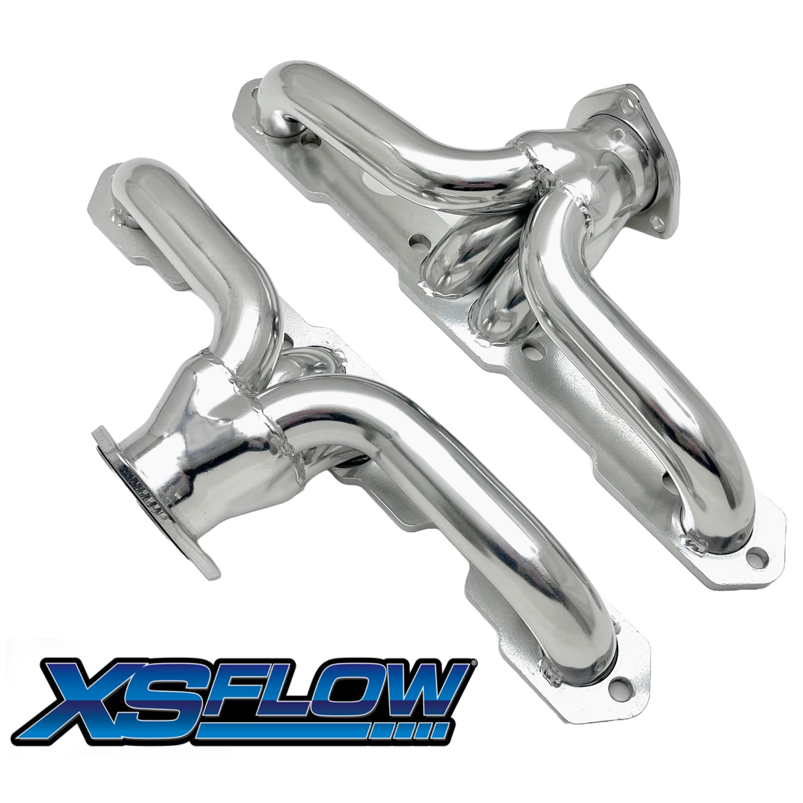 SB Chevy Headers Super Shorty 55-57 SBC Tri-5 Exhaust Silver Ceramic Hot Coated
