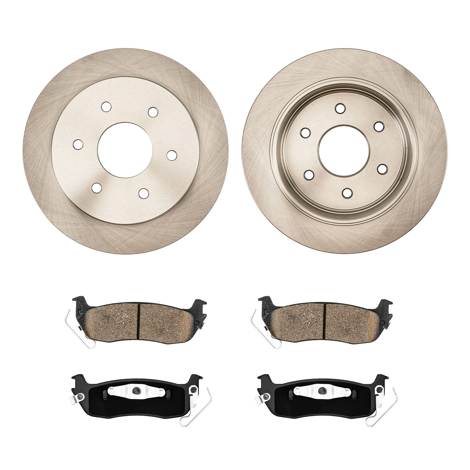 Rear Disc Rotors + Brakes Pads for Nissan Pathfinder Armada Titan Infiniti QX56 