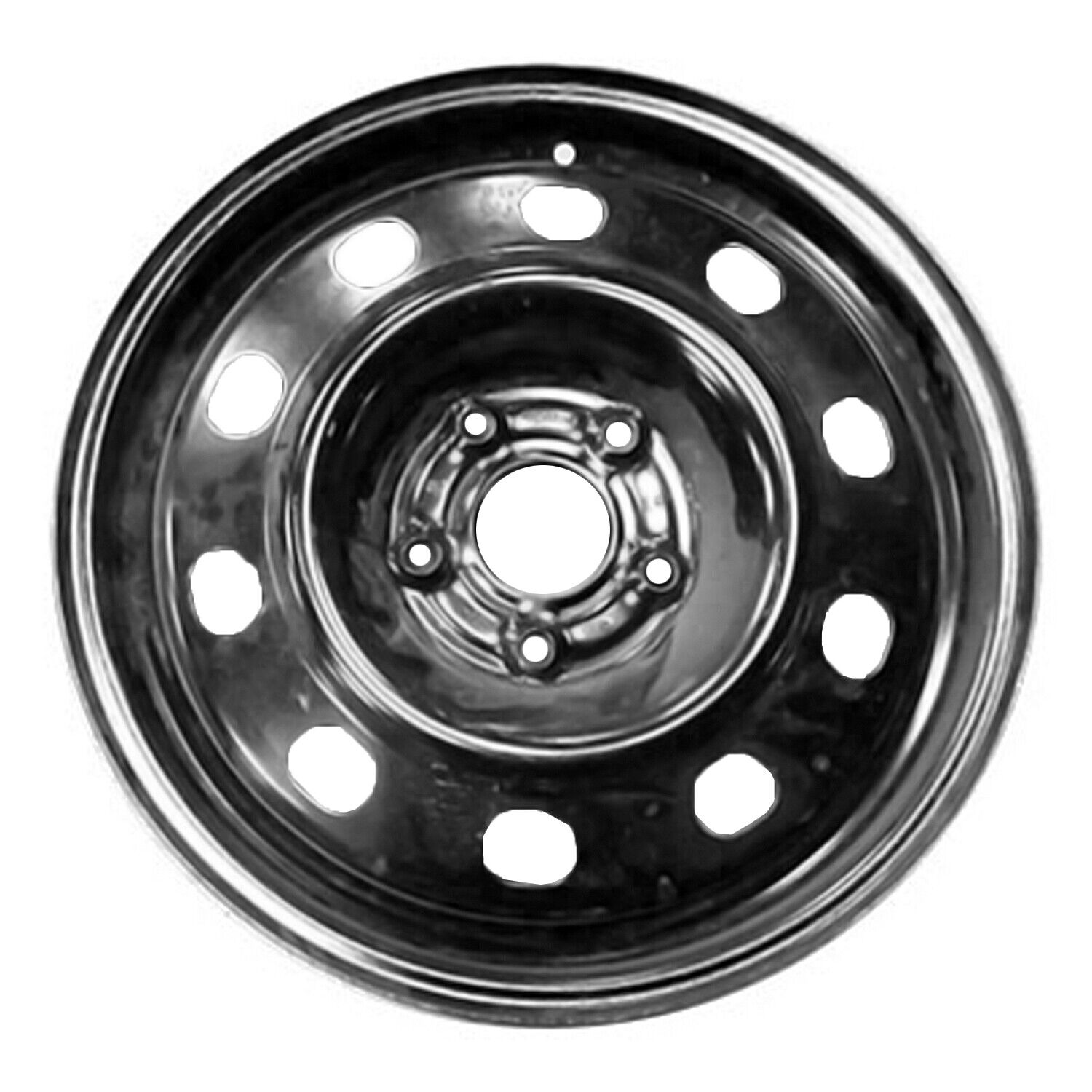 02485 Reconditioned OEM 17x6.5 Black Steel Wheel fits 2014-2020 Dodge Caravan